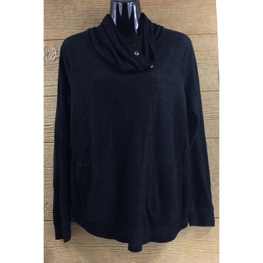 Femme by Tresics Womens Black Cowl Neck Sweater